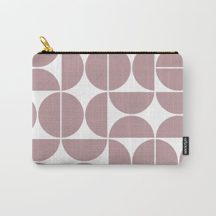 Mid Century Modern Geometric 04 Dusty Pink Carry All Pouch Gallery Image 1