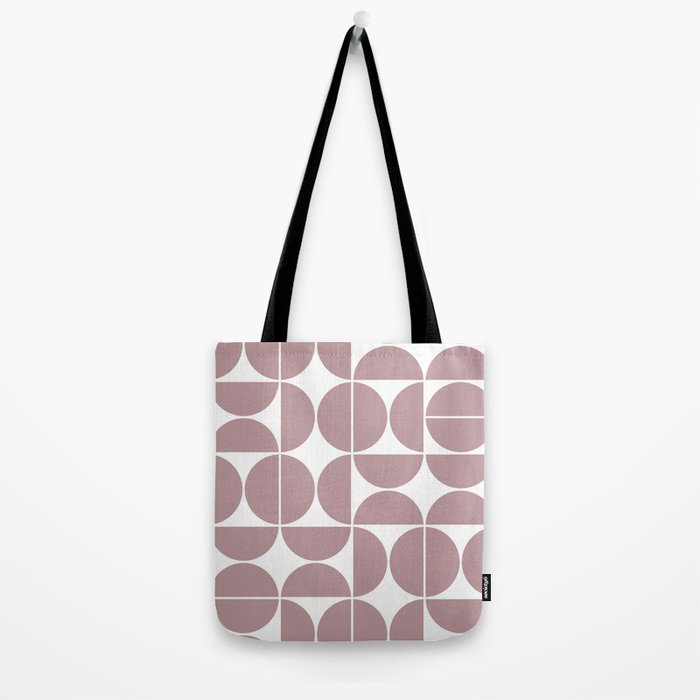 Mid Century Modern Geometric 04 Dusty Pink Tote Bag Gallery Image 2
