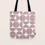 Mid Century Modern Geometric 04 Dusty Pink Tote Bag Gallery Image 1