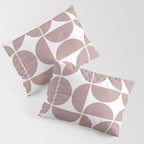 Mid Century Modern Geometric 04 Dusty Pink Pillow Sham Gallery Image 3