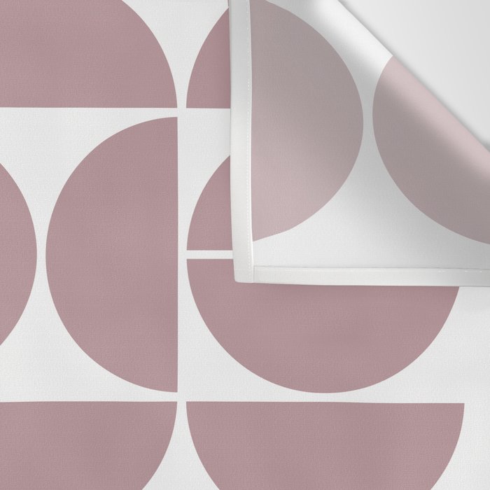 Mid Century Modern Geometric 04 Dusty Pink Wall Tapestry Gallery Image 3