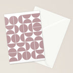 Mid Century Modern Geometric 04 Dusty Pink Stationery Card Gallery Image 2