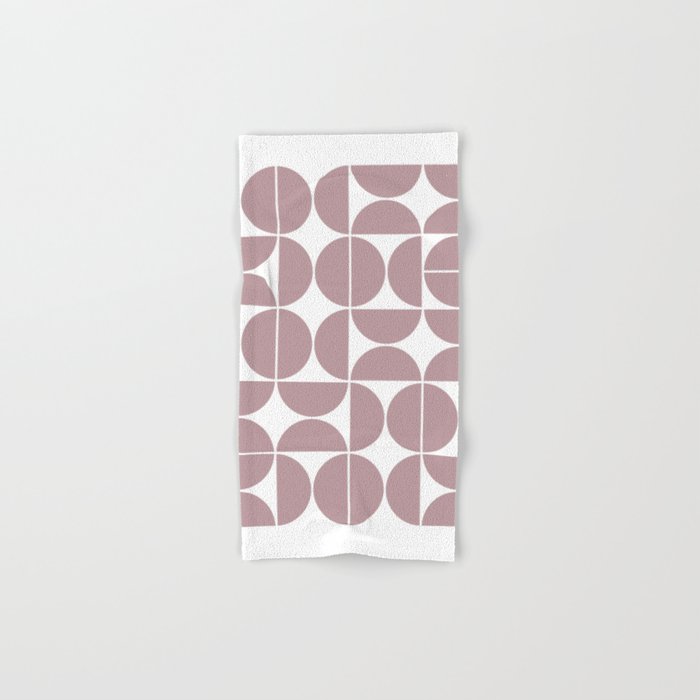 Mid Century Modern Geometric 04 Dusty Pink Bath Towel Gallery Image 1