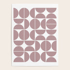 Mid Century Modern Geometric 04 Dusty Pink Poster Gallery Image 4