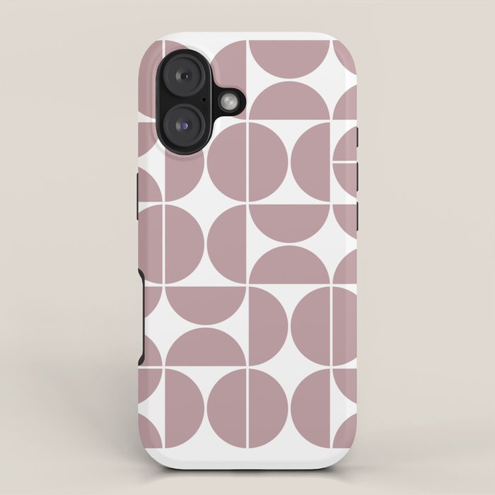 Mid Century Modern Geometric 04 Dusty Pink iPhone Case Gallery Image 1