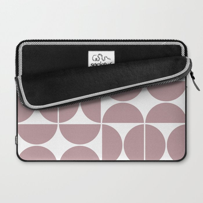 Mid Century Modern Geometric 04 Dusty Pink Laptop Sleeve Gallery Image 2