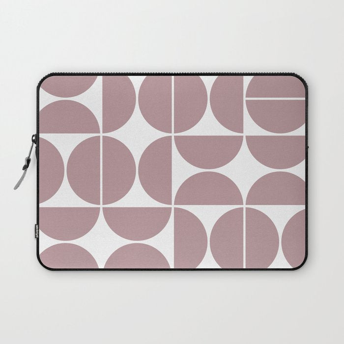 Mid Century Modern Geometric 04 Dusty Pink Laptop Sleeve Gallery Image 1