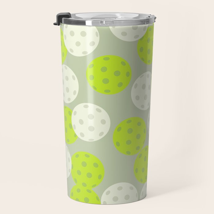 Pickleball Ball Pattern Travel Mug Gallery Image 3