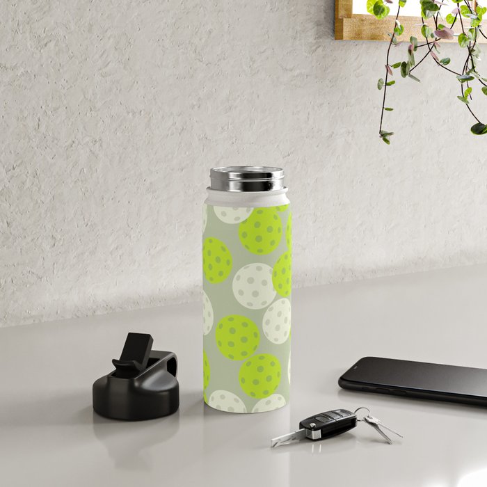 Pickleball Ball Pattern Water Bottle Gallery Image 5
