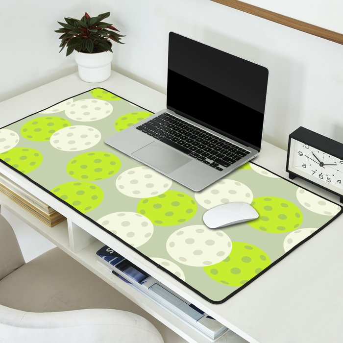 Pickleball Ball Pattern Desk Mat Gallery Image 2