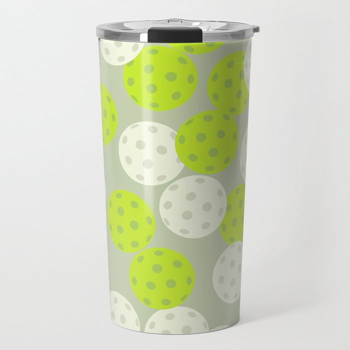 Pickleball Ball Pattern Travel Mug Gallery Image 1