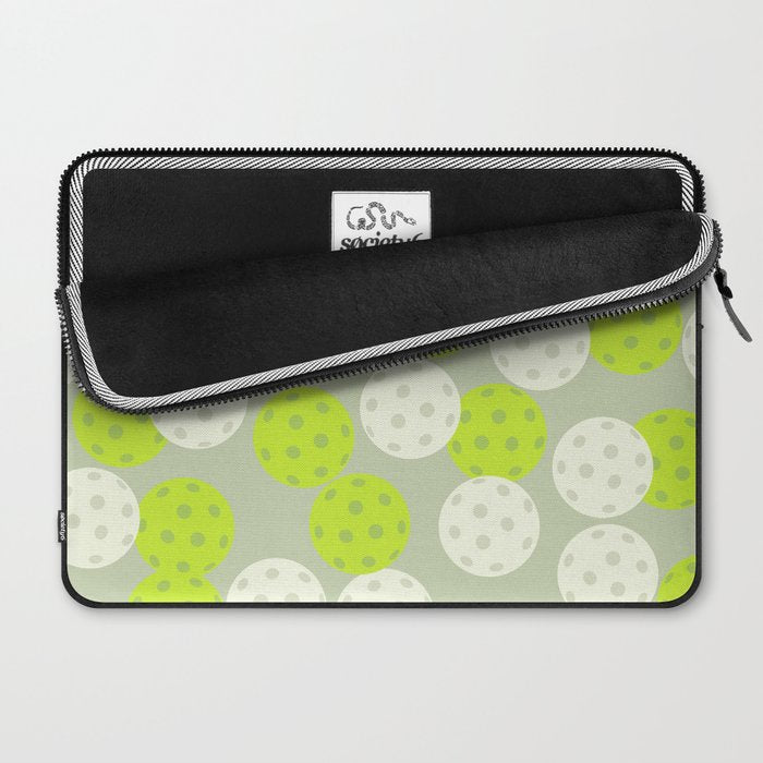 Pickleball Ball Pattern Laptop Sleeve Gallery Image 2