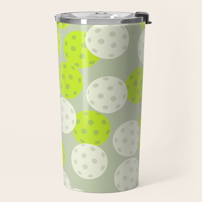 Pickleball Ball Pattern Travel Mug Gallery Image 2