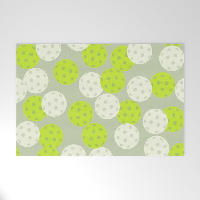 Pickleball Ball Pattern Welcome Mat Gallery Image 1