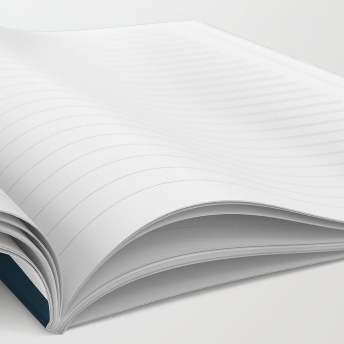 Midcentury Modern Retro Loops in White and Navy Blue Notebook Gallery Image 2