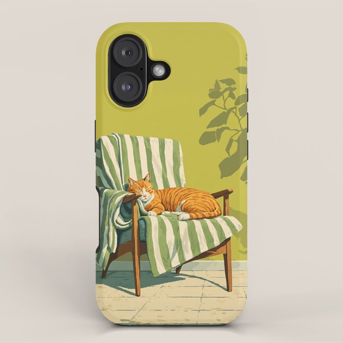Sleeping Ginger Cat Sunshine iPhone Case Gallery Image 1
