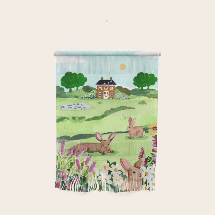 Bunnies in a Field Wall Hanging Gallery Image 1