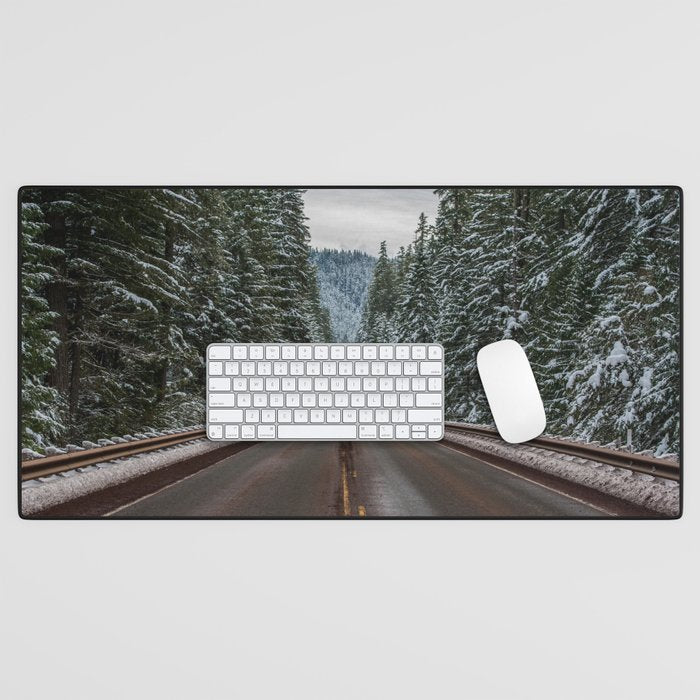 Winter Road Trip - Pacific Northwest Nature Photography Desk Mat Gallery Image 1