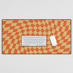 Orange Sunset Checker Desk Mat Gallery Image 1
