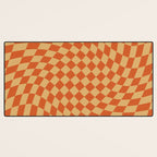 Orange Sunset Checker Desk Mat Gallery Image 3