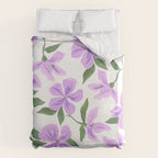 Lilac gouache flowers Duvet Cover Gallery Image 6