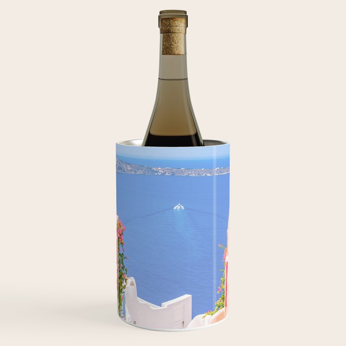 Santorini Greece Mamma Mia Pink Street Wine Chiller Gallery Image 1