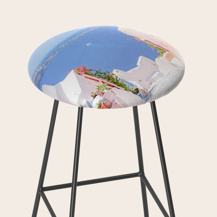 Santorini Greece Mamma Mia Pink Street Stool Gallery Image 2