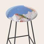 Santorini Greece Mamma Mia Pink Street Stool Gallery Image 2