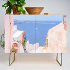 Santorini Greece Mamma Mia Pink Street Credenza Gallery Image 1
