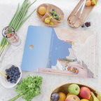 Santorini Greece Mamma Mia Pink Street Cutting Board Gallery Image 2