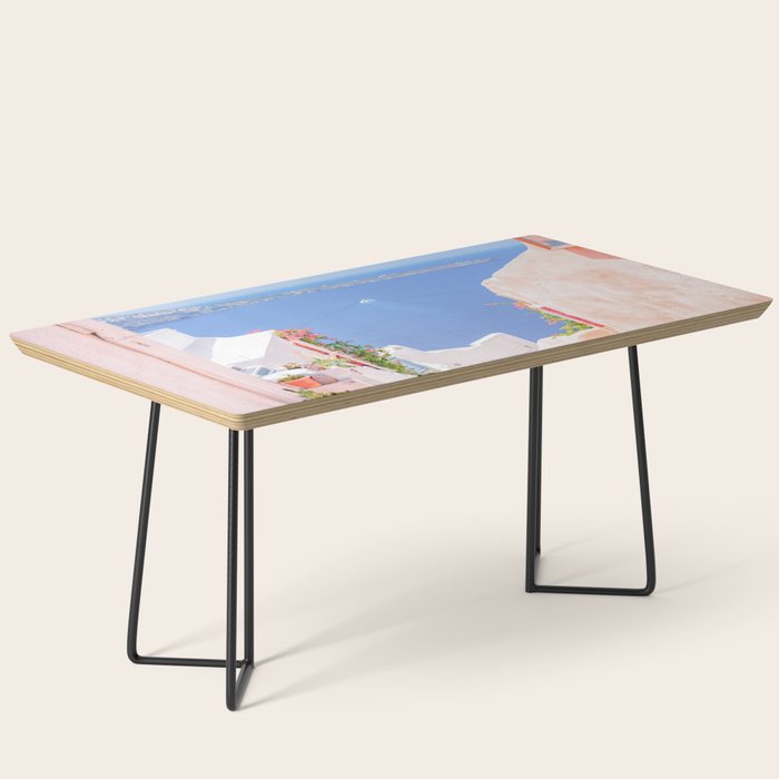 Santorini Greece Mamma Mia Pink Street Coffee Table Gallery Image 1