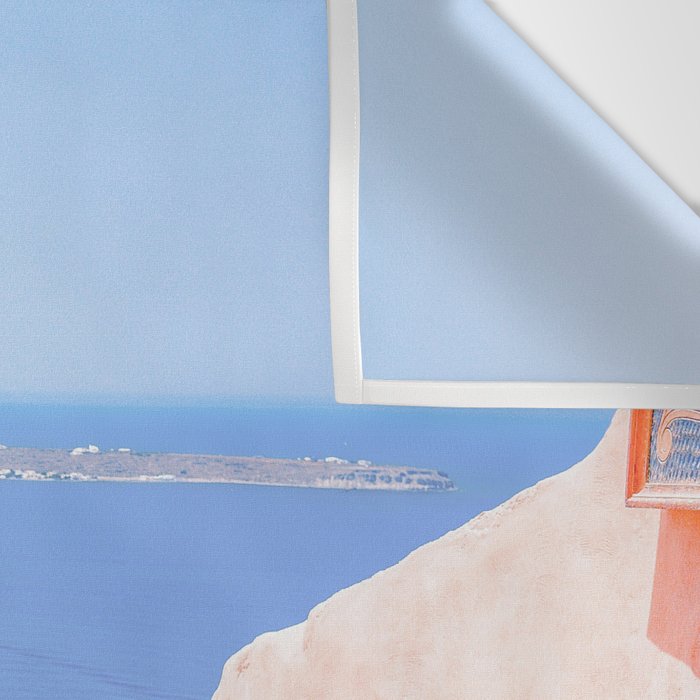 Santorini Greece Mamma Mia Pink Street Wall Tapestry Gallery Image 3