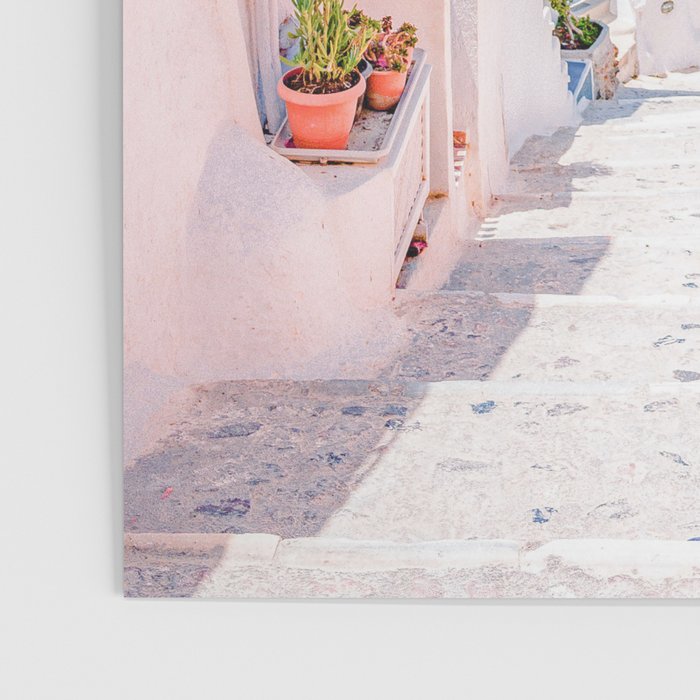 Santorini Greece Mamma Mia Pink Street Poster Gallery Image 3
