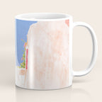 Santorini Greece Mamma Mia Pink Street Coffee Mug Gallery Image 1
