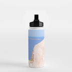 Santorini Greece Mamma Mia Pink Street Water Bottle Gallery Image 2