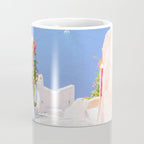 Santorini Greece Mamma Mia Pink Street Coffee Mug Gallery Image 4