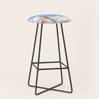Santorini Greece Mamma Mia Pink Street Stool Gallery Image 1