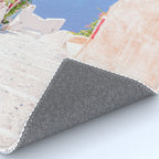Santorini Greece Mamma Mia Pink Street Rug Gallery Image 4