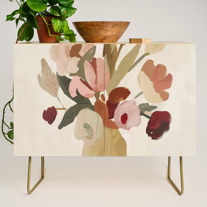 Soft Floral Still Life Credenza Gallery Image 1