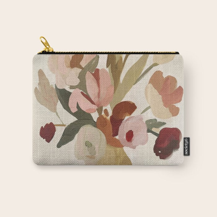 Soft Floral Still Life Carry All Pouch Gallery Image 1