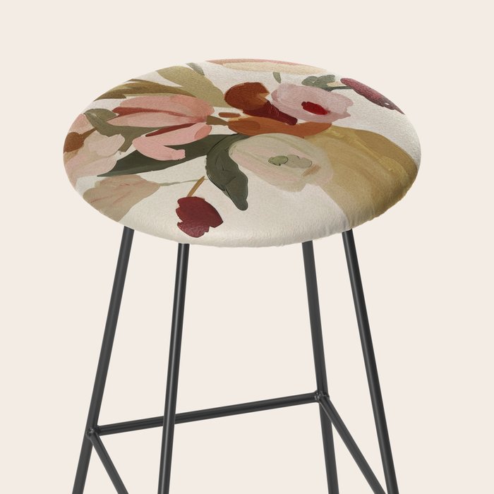 Soft Floral Still Life Stool Gallery Image 2