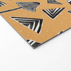 Block-print Mushrooms - ochre Welcome Mat Gallery Image 2