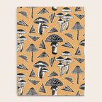 Block-print Mushrooms - ochre Notebook Gallery Image 4