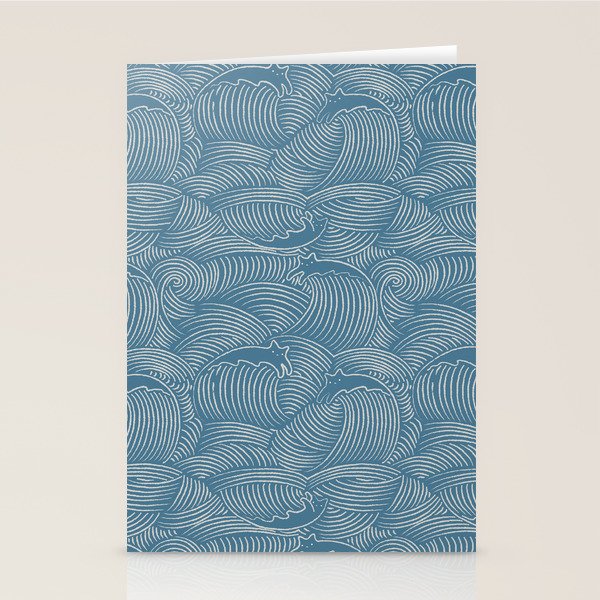 Cat Waves Pattern 2 Stationery Card Gallery Image 2