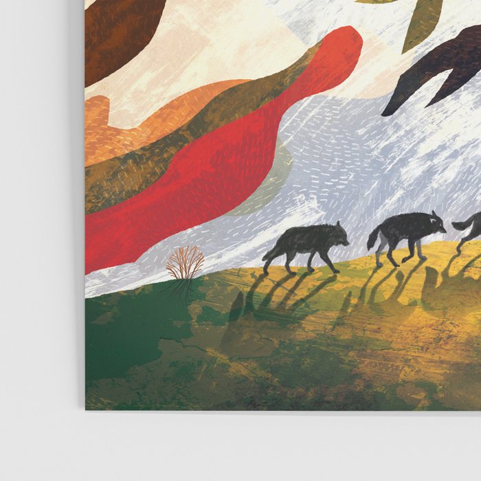 Pack of wolves high in the mountains Poster Gallery Image 3