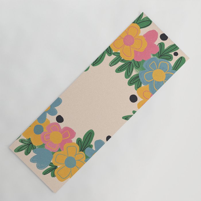 Floral Wreath Yoga Mat Gallery Image 1