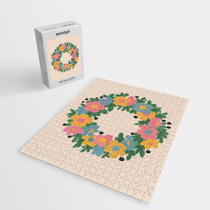 Floral Wreath Jigsaw Puzzle Gallery Image 2