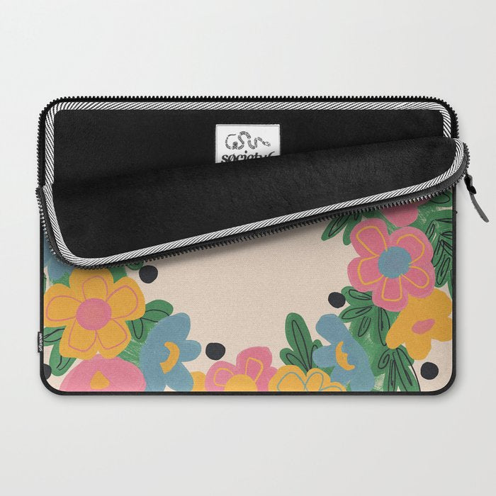 Floral Wreath Laptop Sleeve Gallery Image 2