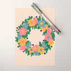 Floral Wreath Wrapping Paper Gallery Image 1