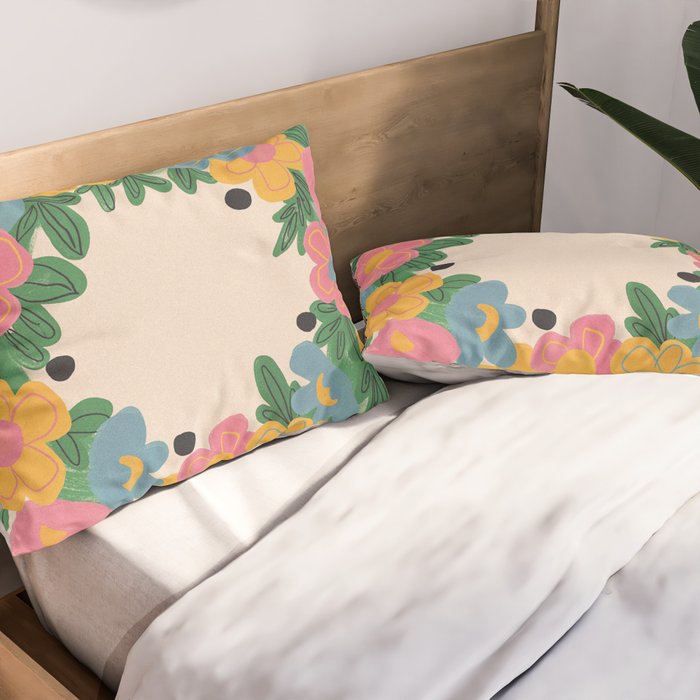 Floral Wreath Pillow Sham Gallery Image 2